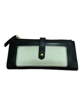Fossil Black and Mint Leather Wallet